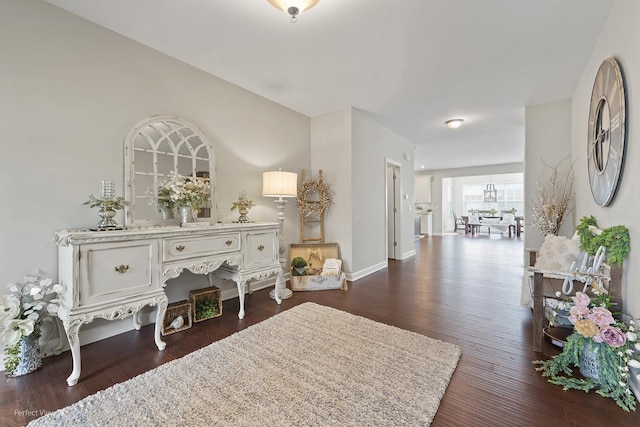 25313 W Rock Dr, Plainfield, IL 60586 - entrance foyer featuring dark wood-type flooring and baseboards