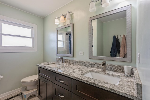 14772 Menard Ave, Oak Forest, IL 60452 - full bathroom featuring double vanity and tile patterned flooring