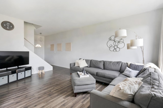 18283 Kirby Dr, Tinley Park, IL 60487 - living room with wood finished floors and stairway