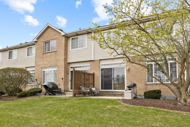 18283 Kirby Dr, Tinley Park, IL 60487 - rear view of property featuring a patio area and brick siding