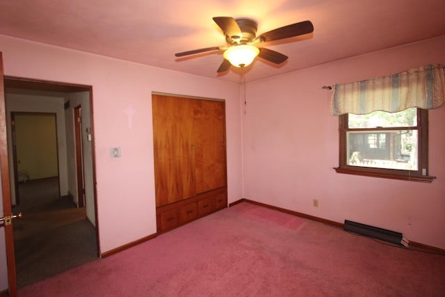 328 Dwight Ave, Joliet, IL 60436 - unfurnished bedroom with carpet flooring, a closet, and a ceiling fan