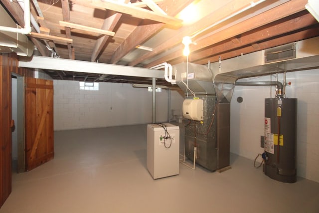 328 Dwight Ave, Joliet, IL 60436 - unfinished below grade area featuring water heater and heating unit