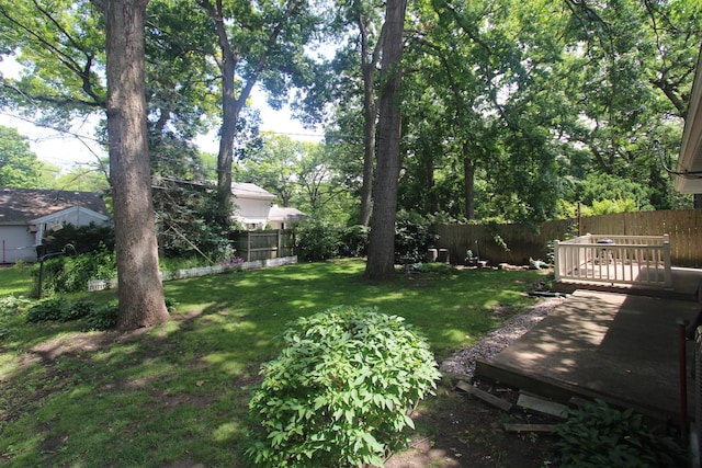 328 Dwight Ave, Joliet, IL 60436 - fenced backyard featuring a deck