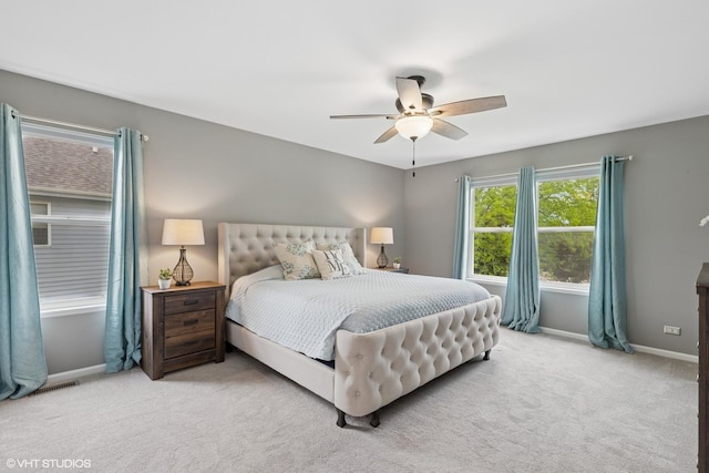 527 Capital Ln, Gurnee, IL 60031 - bedroom featuring light colored carpet and a ceiling fan