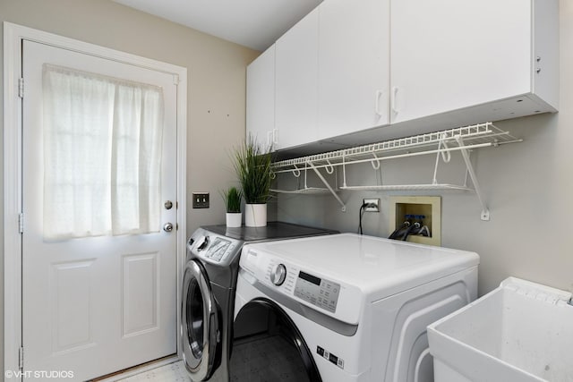 527 Capital Ln, Gurnee, IL 60031 - laundry room with cabinet space and independent washer and dryer