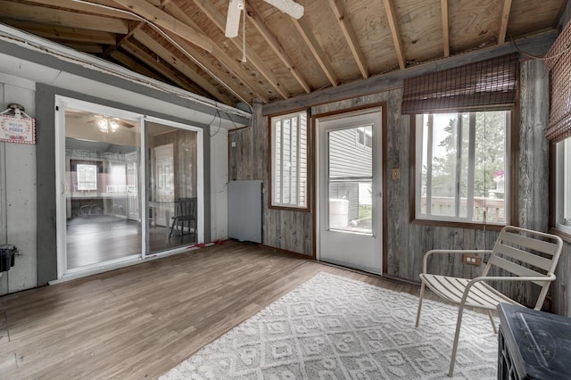 3917 Jonathan Simpson Dr, Joliet, IL 60431 - sunroom with lofted ceiling and a ceiling fan