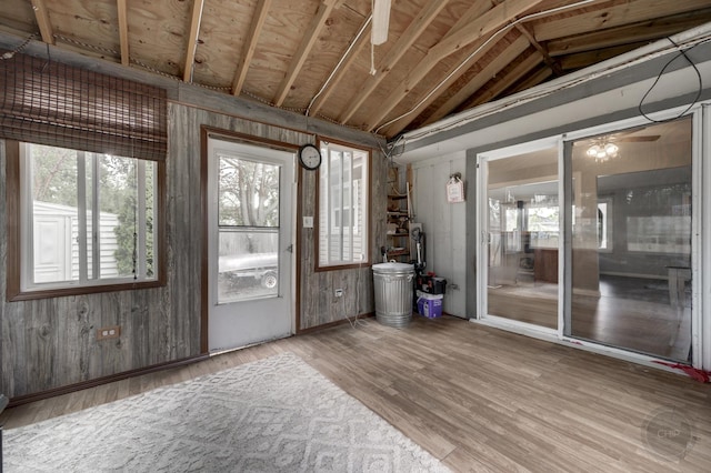 3917 Jonathan Simpson Dr, Joliet, IL 60431 - unfurnished sunroom featuring vaulted ceiling