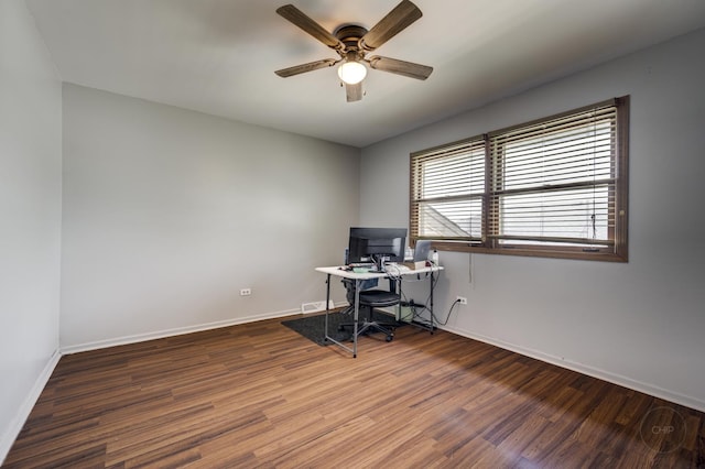 3917 Jonathan Simpson Dr, Joliet, IL 60431 - office space featuring wood finished floors and ceiling fan