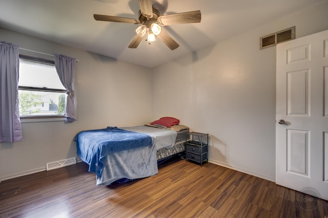 3917 Jonathan Simpson Dr, Joliet, IL 60431 - bedroom with wood finished floors and a ceiling fan