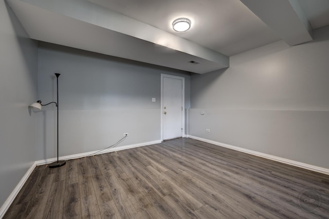 3917 Jonathan Simpson Dr, Joliet, IL 60431 - finished below grade area with dark wood-style floors