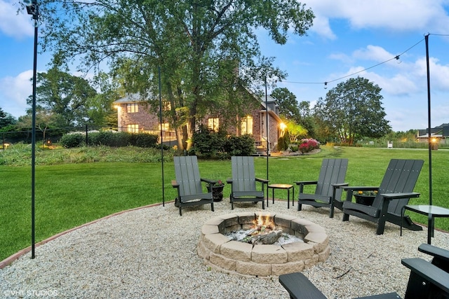 22902 W Lochanora Dr, Hawthorn Woods, IL 60047 - view of patio with a fire pit
