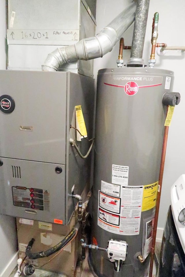 369 Ferndale Ct Unit B1, Schaumburg, IL 60193 - utility room with water heater and heating unit