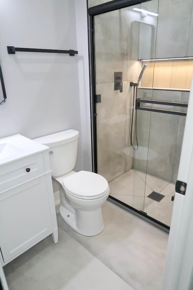 369 Ferndale Ct Unit B1, Schaumburg, IL 60193 - bathroom featuring vanity and a stall shower