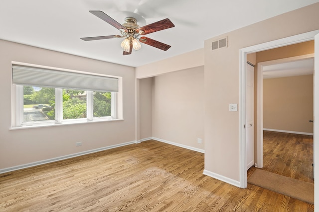 500 W Evergreen St, Wheaton, IL 60187 - spare room with light wood-style flooring and ceiling fan