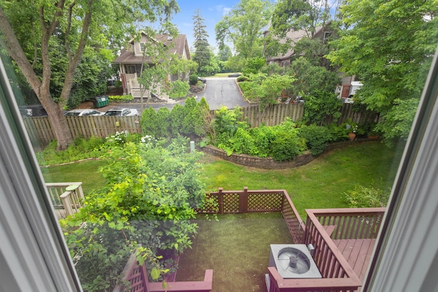 500 W Evergreen St, Wheaton, IL 60187 - fenced backyard featuring a wooden deck