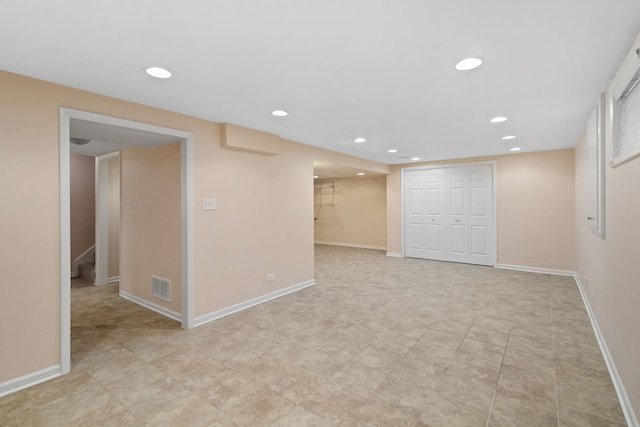 500 W Evergreen St, Wheaton, IL 60187 - finished basement with recessed lighting and stairway
