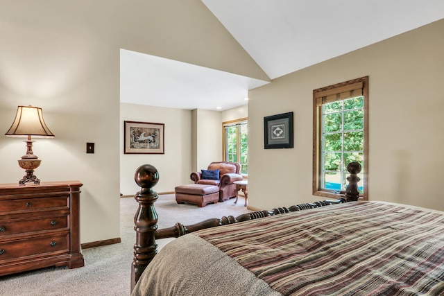 195 Hollow Way, Ingleside, IL 60041 - bedroom featuring carpet and vaulted ceiling