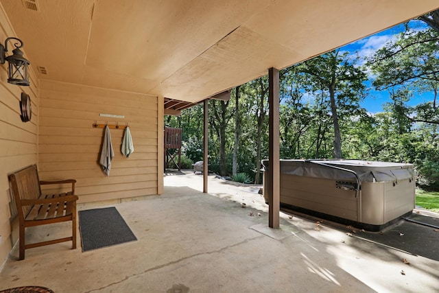 195 Hollow Way, Ingleside, IL 60041 - view of patio / terrace featuring a hot tub