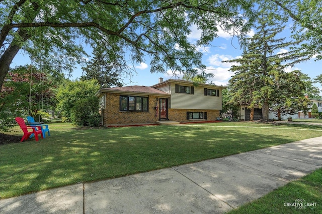 515 W Diversey Ave, Addison, IL 60101 - split level home featuring brick siding and a front yard