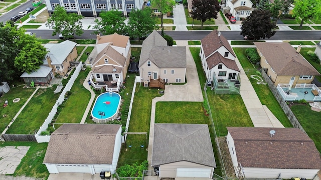 8503 W Center Ave, River Grove, IL 60171 - aerial view of residential area with a pool area