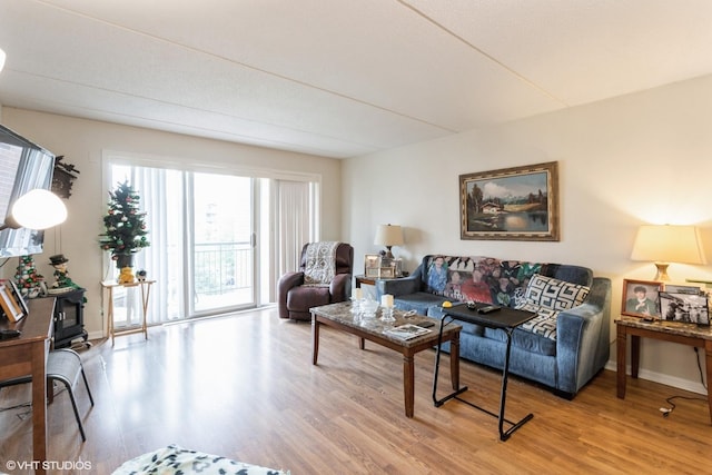 390 S Western Ave Unit 512, Des Plaines, IL 60016 - living area with wood finished floors and baseboards