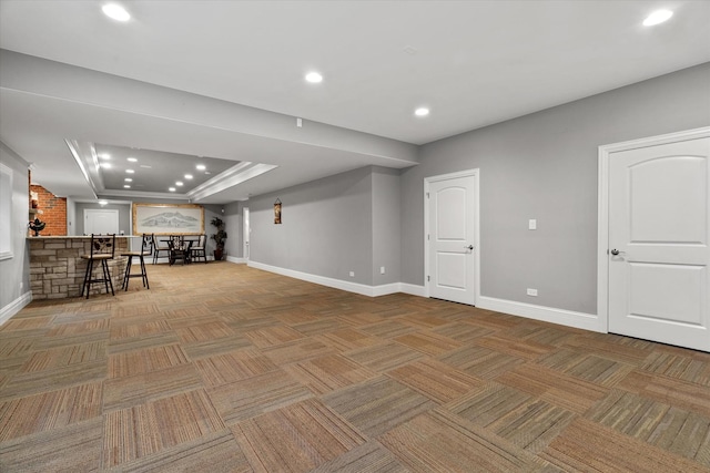 11010 W 131st St, Palos Park, IL 60464 - finished below grade area featuring light colored carpet and recessed lighting