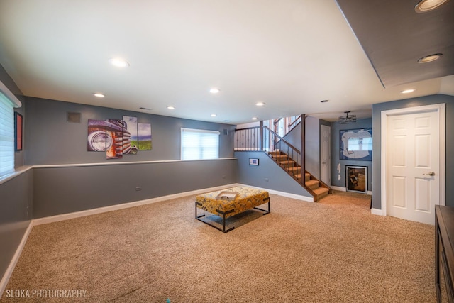 21W724 Park Ave, Lombard, IL 60148 - game room featuring carpet and recessed lighting
