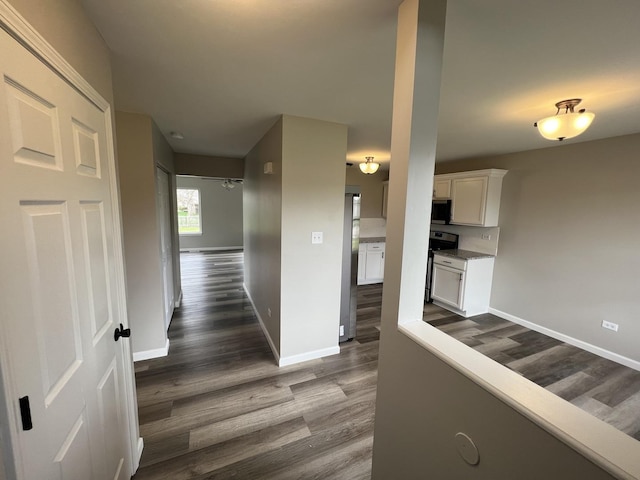 26518 W Deer Path, Channahon, IL 60410 - hall featuring dark wood-type flooring and baseboards