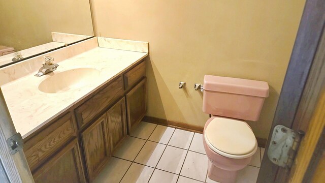 8543 Carriage Ln, Tinley Park, IL 60487 - half bathroom with vanity and tile patterned floors