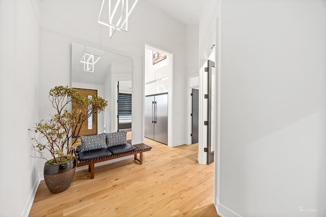 5401 Carpenter St, Downers Grove, IL 60515 - corridor with light wood-style flooring and baseboards