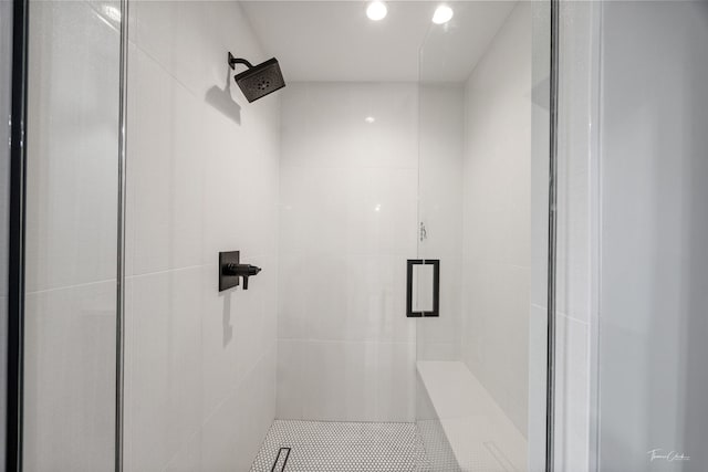 5401 Carpenter St, Downers Grove, IL 60515 - bathroom with a shower stall and recessed lighting