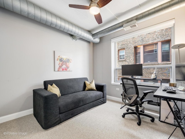 1100 W Montrose Ave Unit 207, Chicago, IL 60613 - office space featuring carpet flooring and a ceiling fan