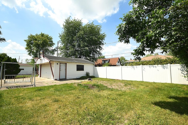 3806 168th St, Country Club Hills, IL 60478 - view of yard with a garage and an outbuilding