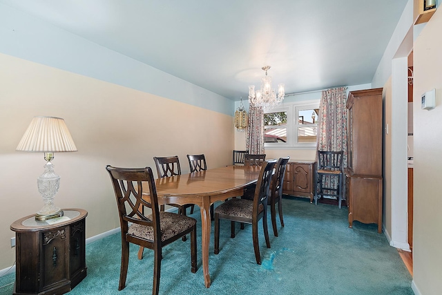 3806 168th St, Country Club Hills, IL 60478 - dining area with a chandelier and carpet flooring