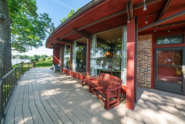 309 Holiday Dr, Lake Holiday, IL 60552 - wooden terrace featuring a water view
