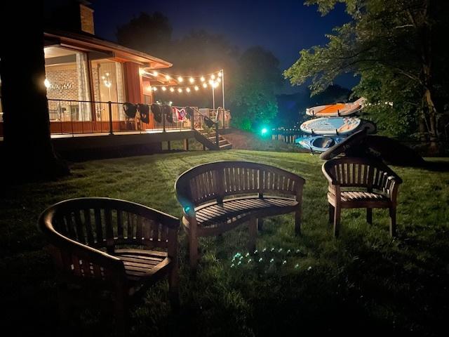 309 Holiday Dr, Lake Holiday, IL 60552 - yard at night with a yard