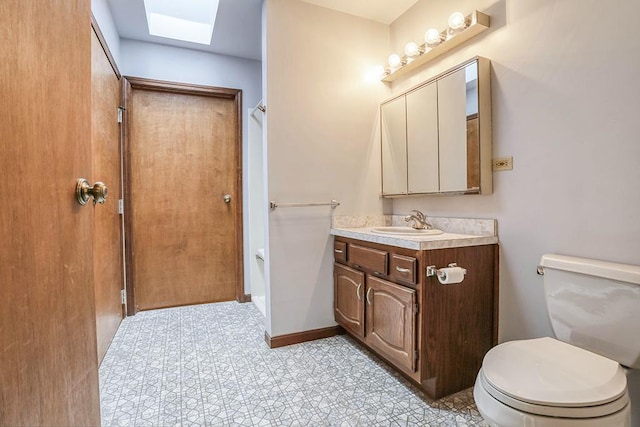1310 Vinewood Ave, Willow Springs, IL 60480 - bathroom with a skylight and vanity