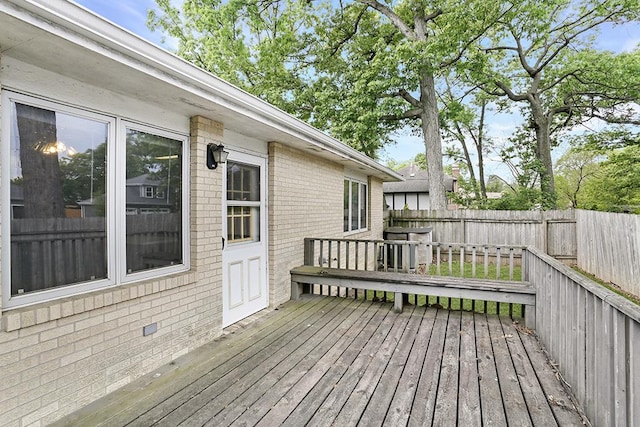 1310 Vinewood Ave, Willow Springs, IL 60480 - wooden deck with a fenced backyard