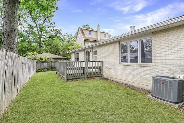 1310 Vinewood Ave, Willow Springs, IL 60480 - fenced backyard with a wooden deck