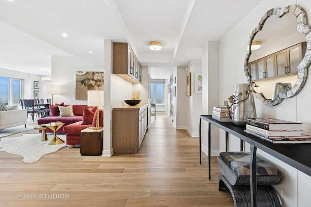 132 E Delaware Pl Unit 5101, Chicago, IL 60611 - hall featuring light wood finished floors and recessed lighting