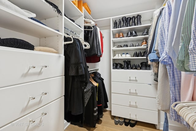 132 E Delaware Pl Unit 5101, Chicago, IL 60611 - walk in closet featuring wood finished floors