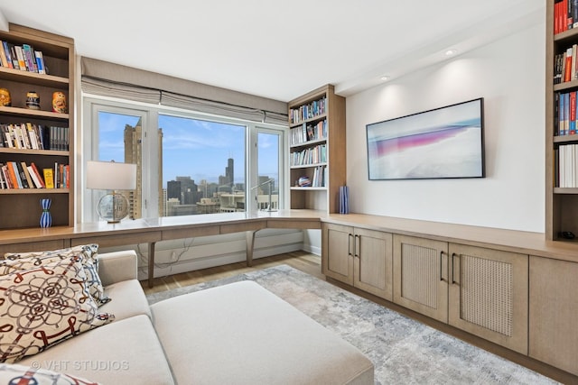 132 E Delaware Pl Unit 5101, Chicago, IL 60611 - living area with wood finished floors and recessed lighting