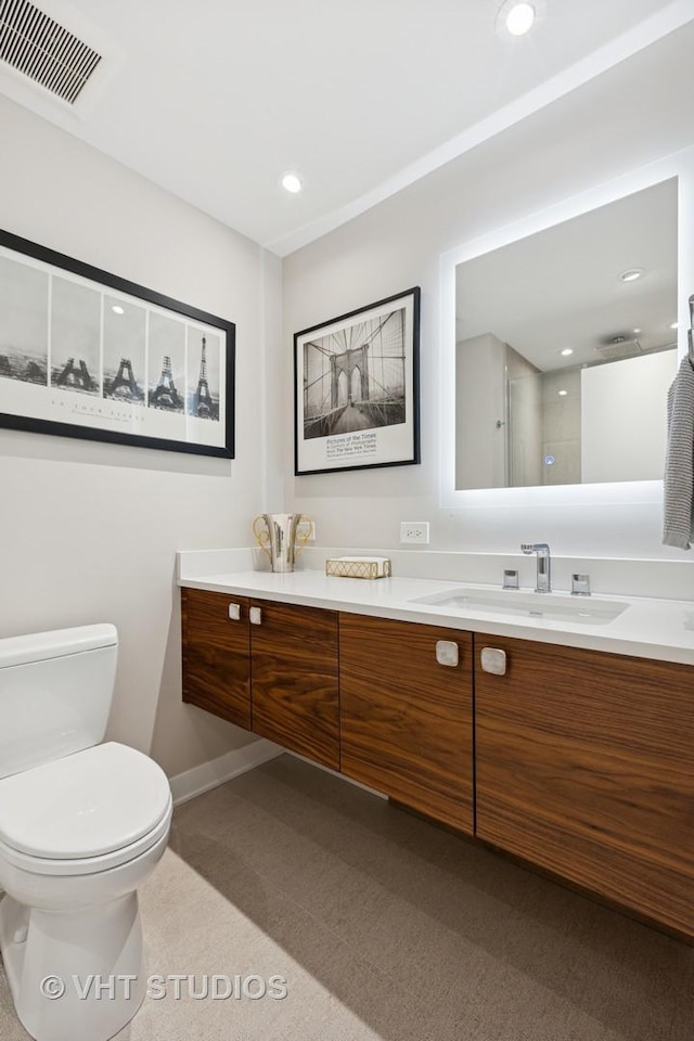 132 E Delaware Pl Unit 5101, Chicago, IL 60611 - bathroom with vanity and recessed lighting