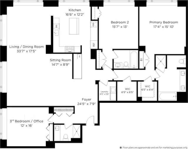 132 E Delaware Pl Unit 5101, Chicago, IL 60611 - view of floor plan / room layout
