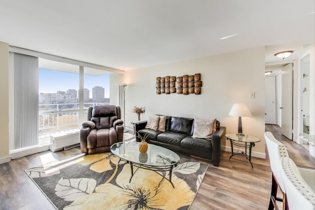 601 E 32nd St Unit 907, Chicago, IL 60616 - living room with wood finished floors and a city view