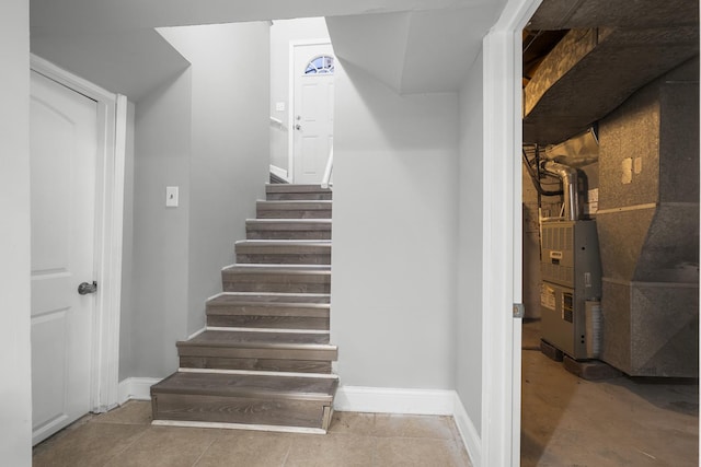 15607 Rose Dr, South Holland, IL 60473 - staircase with baseboards and heating unit