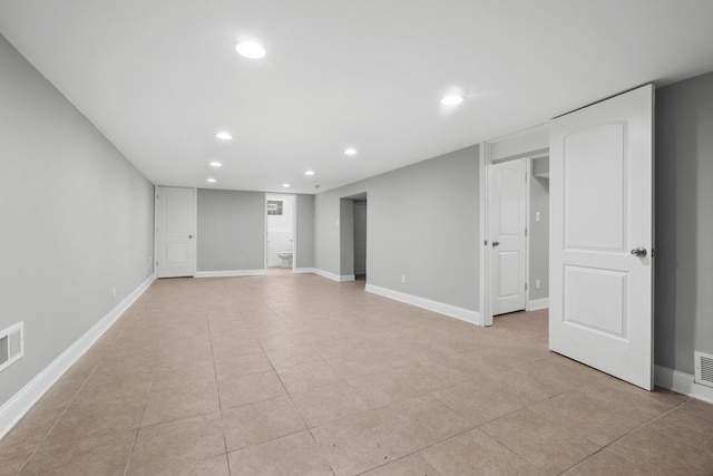 15607 Rose Dr, South Holland, IL 60473 - finished basement featuring recessed lighting and light tile patterned flooring