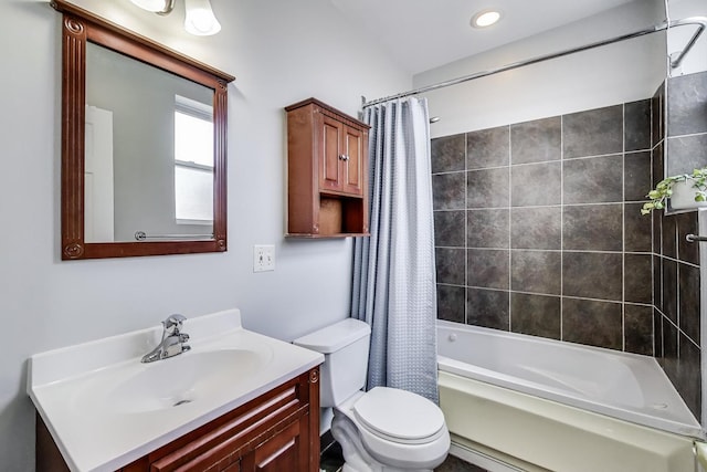 2618 W Rosemont Ave Unit 3, Chicago, IL 60659 - full bathroom with vanity and shower / tub combo with curtain