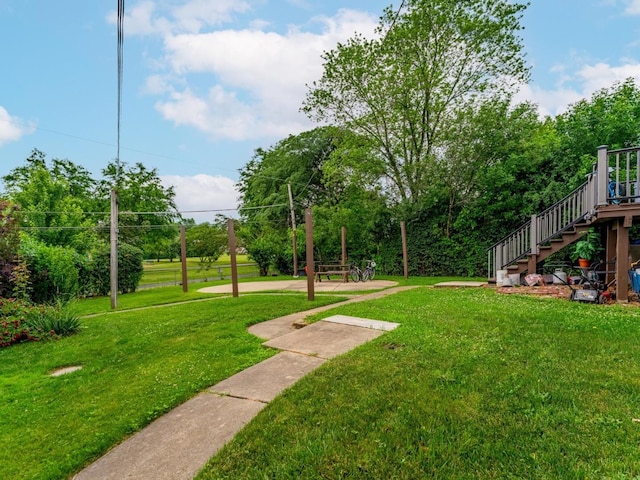 721 Lacy Ave, Streamwood, IL 60107 - view of grassy yard featuring stairway