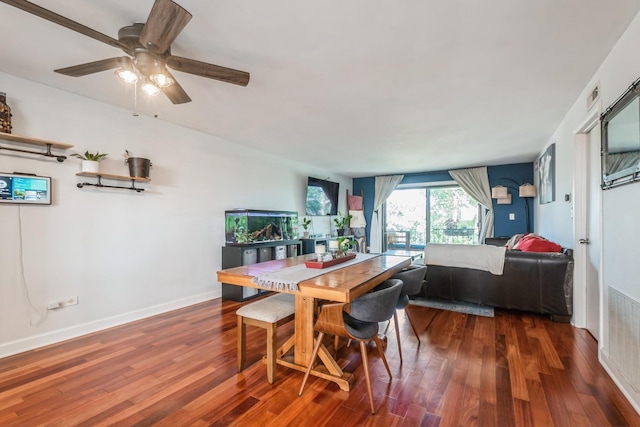 6221 N Niagara Ave Unit 507, Chicago, IL 60631 - dining area featuring wood finished floors and a ceiling fan